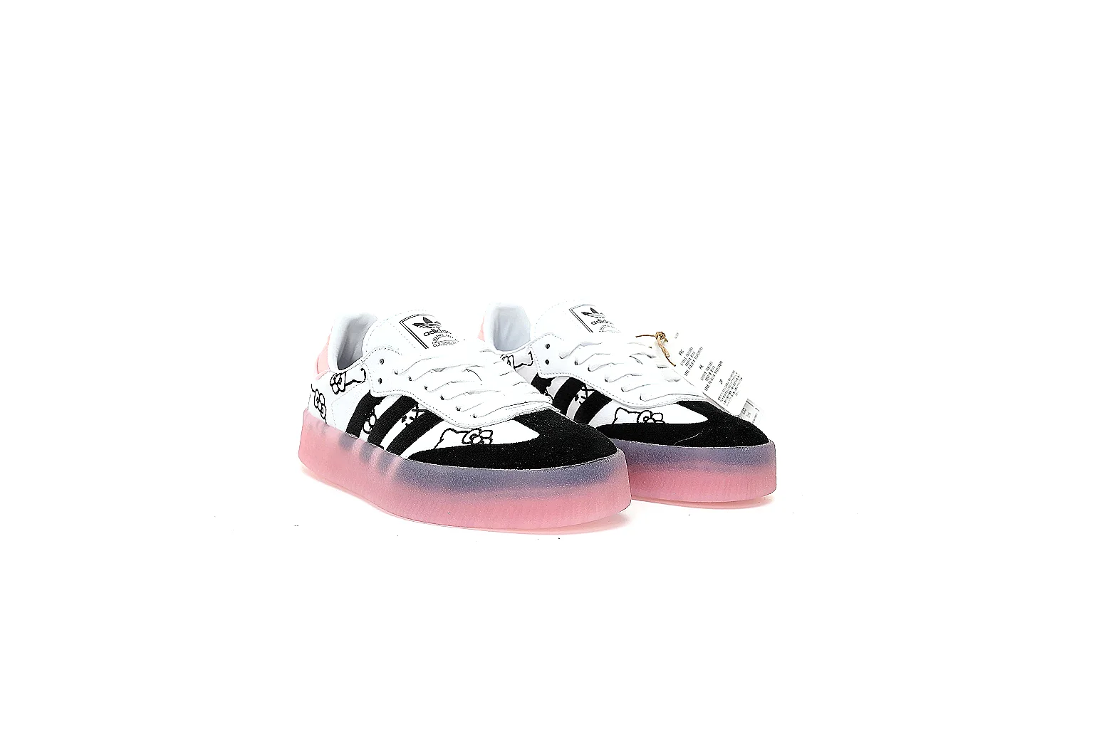Kako Find List budget photos for Adidas Black White Pink Samba Style Sneaker thumbnail 6