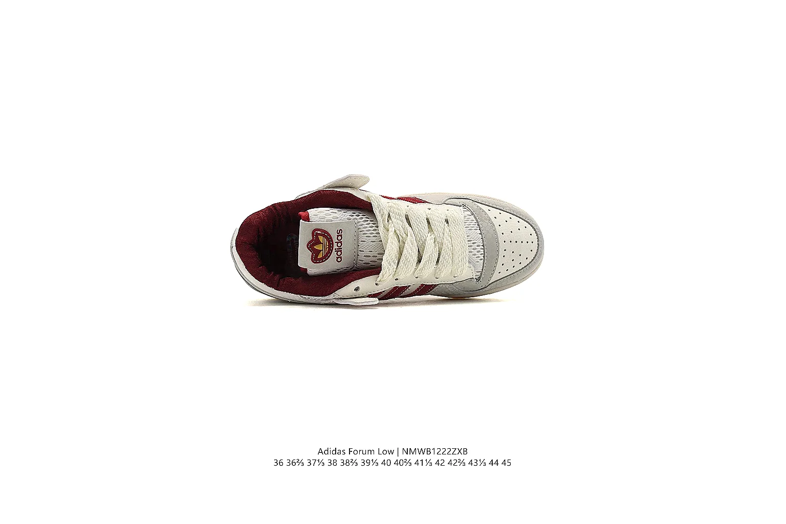 kakofindlist.com Adidas White Burgundy Campus Low 0959 White Burgundy low-top product image thumbnail 4
