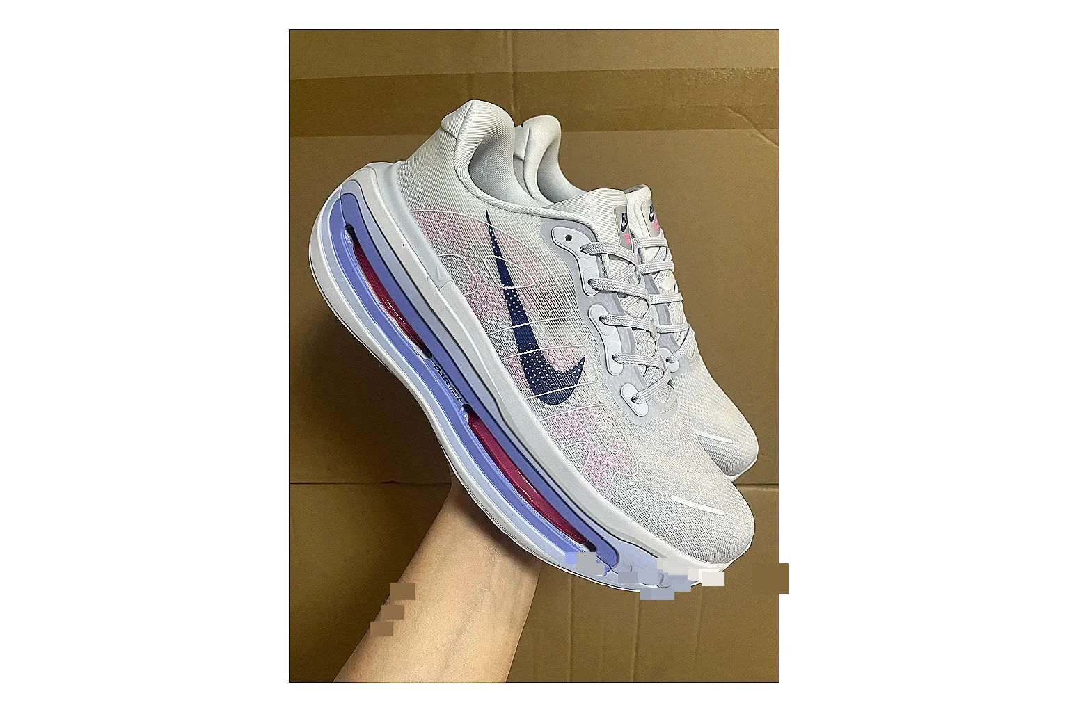 Asics Gel Runner White Purple budget find photo showing white mesh-leather runner upper, purple Asics accents, retro running shape, and cushioned sole