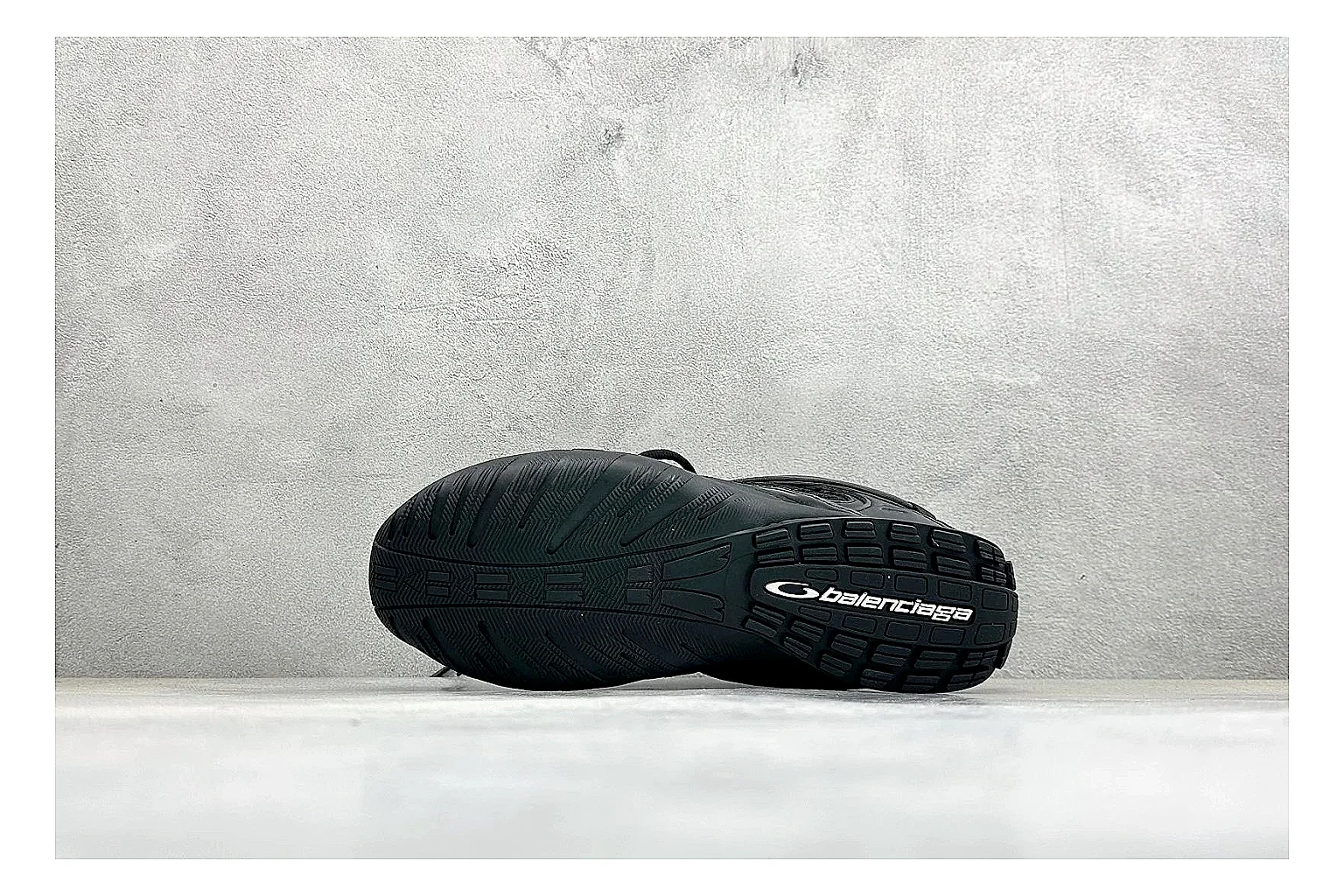 Balenciaga Track Black Low-Top budget find photo showing black layered technical upper, complex paneling, chunky runner sole, and tactical low-top shape thumbnail 5