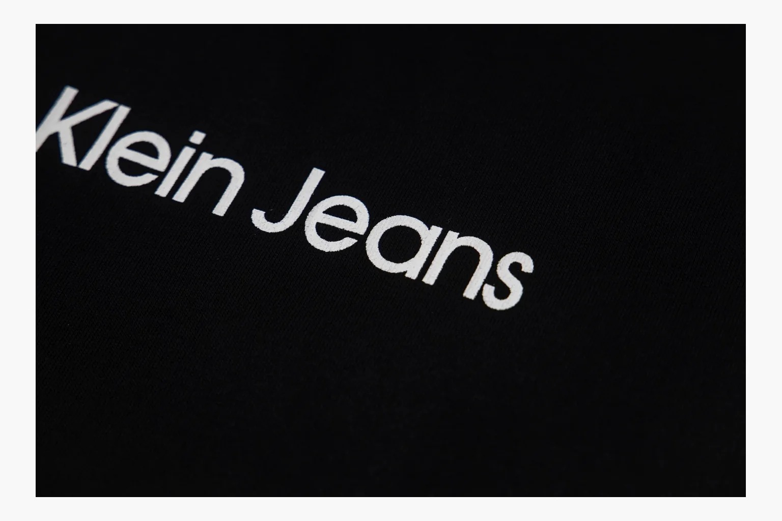 Budget black Calvin Klein V-neck logo T-shirt thumbnail 4