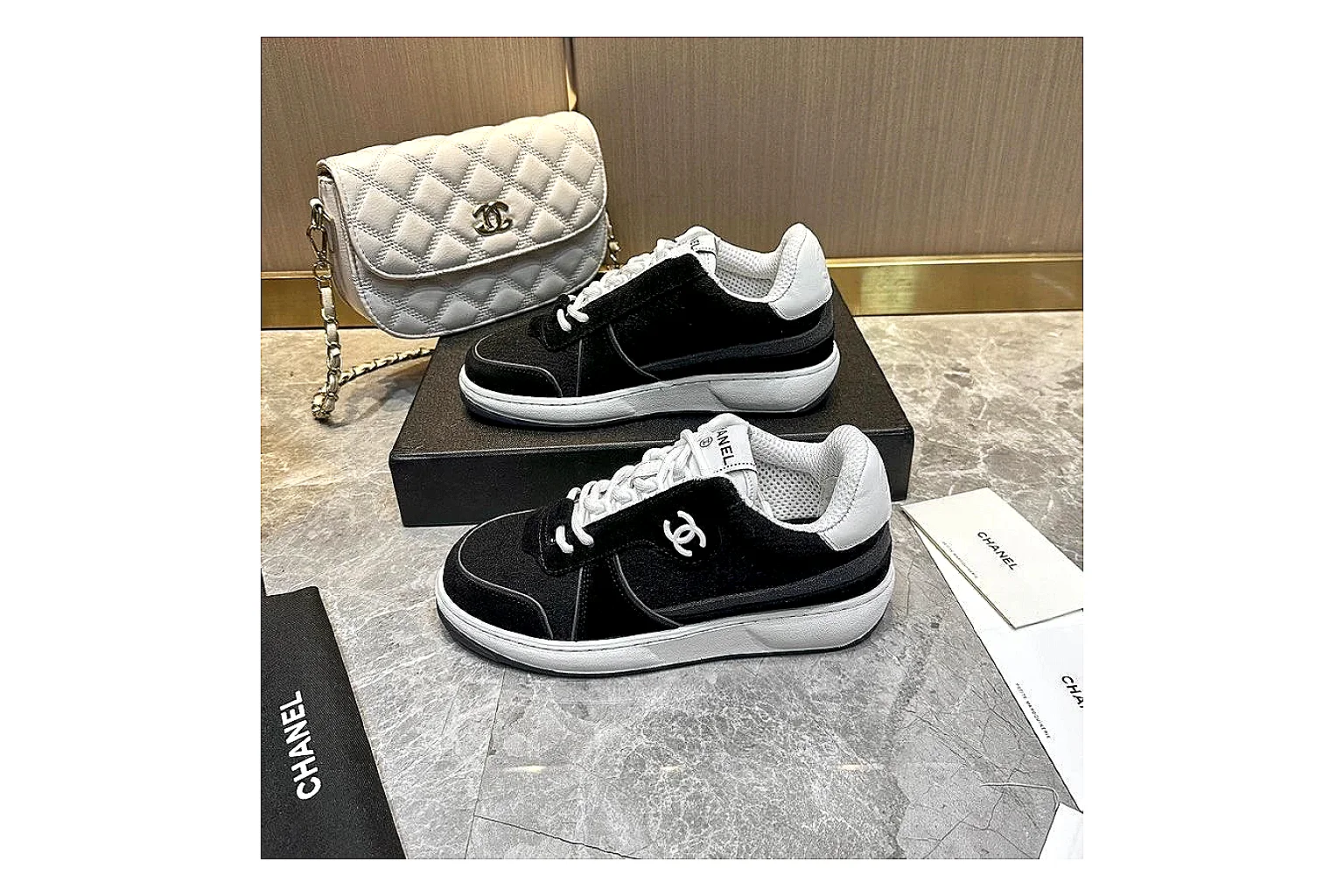 Kako Find List budget photos for Chanel Black Runner Sneaker thumbnail 5