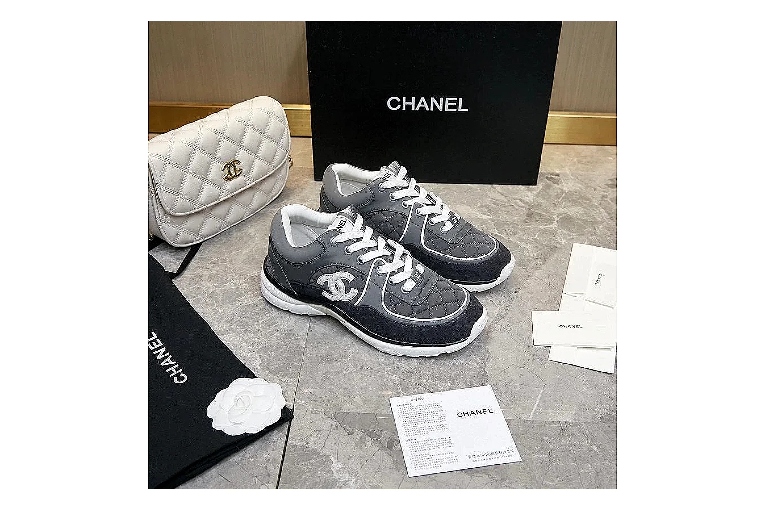 Kako Find List budget photos for Chanel Black Runner Sneaker thumbnail 2