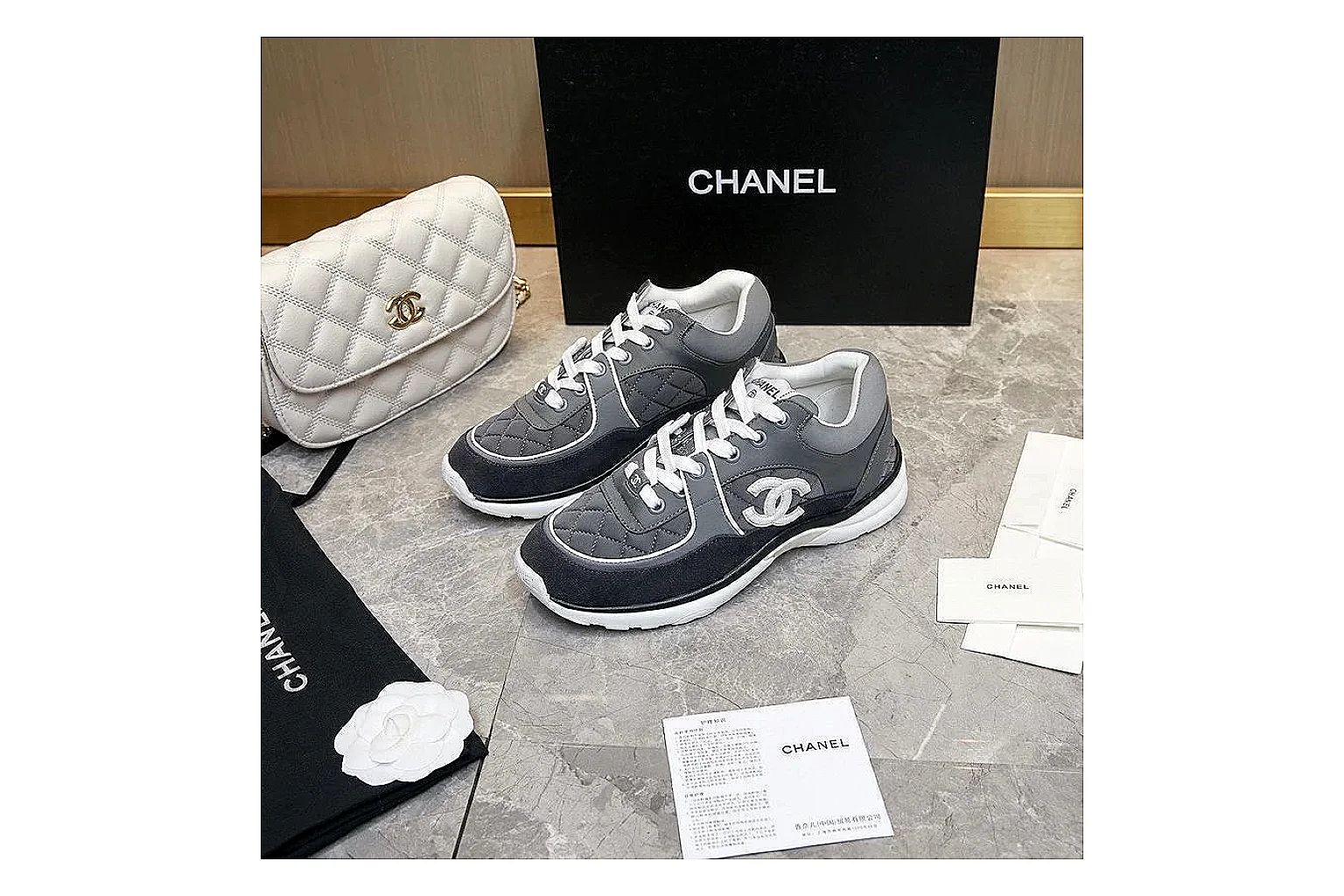 Kako Find List budget photos for Chanel Black Runner Sneaker thumbnail 3