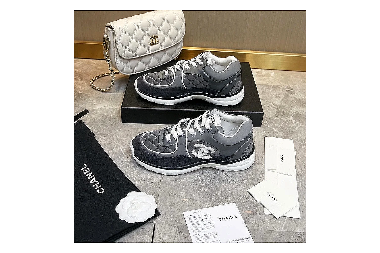 Kako Find List budget photos for Chanel Black Runner Sneaker thumbnail 4