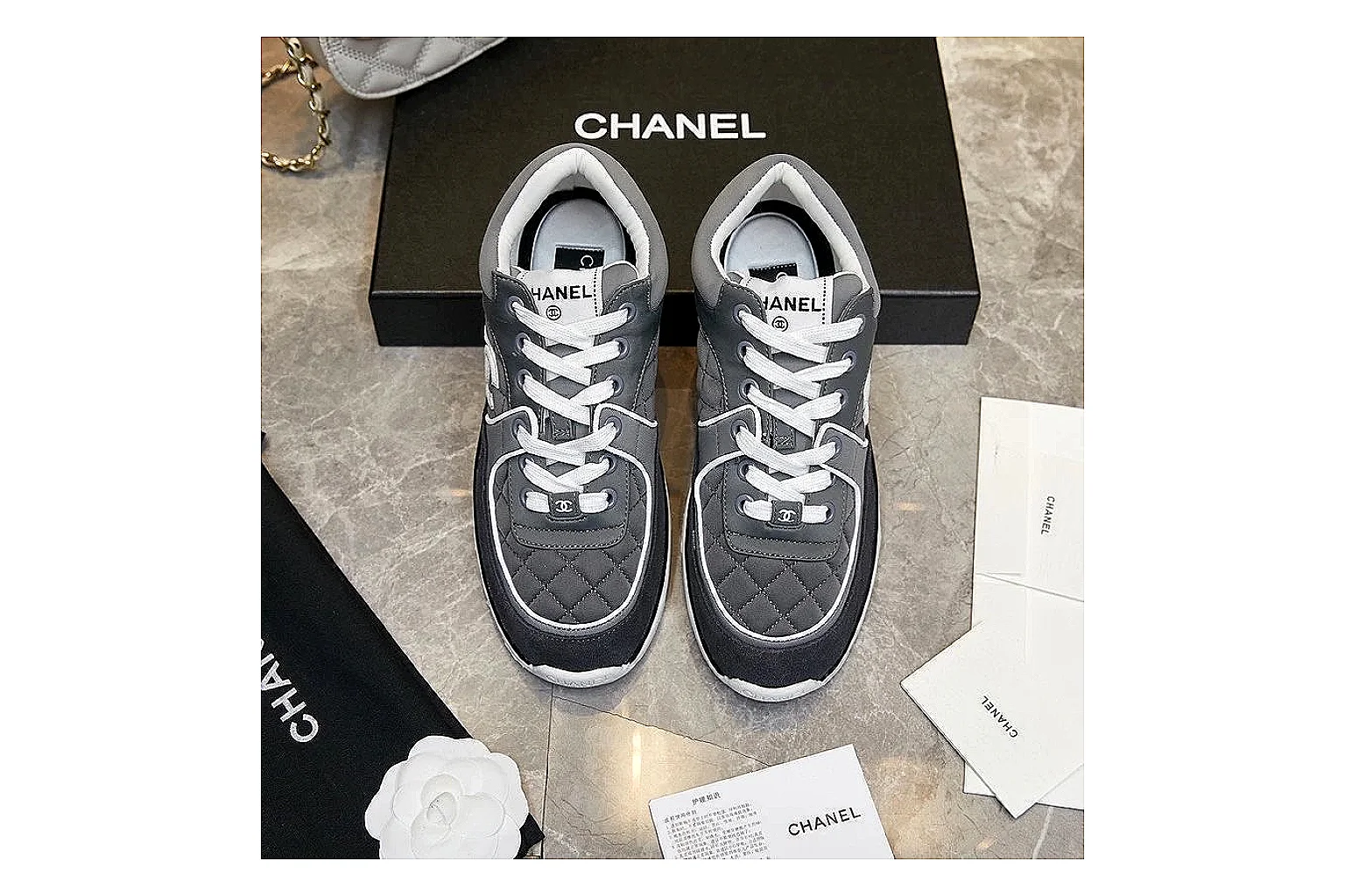 Kako Find List budget photos for Chanel Black Runner Sneaker thumbnail 6