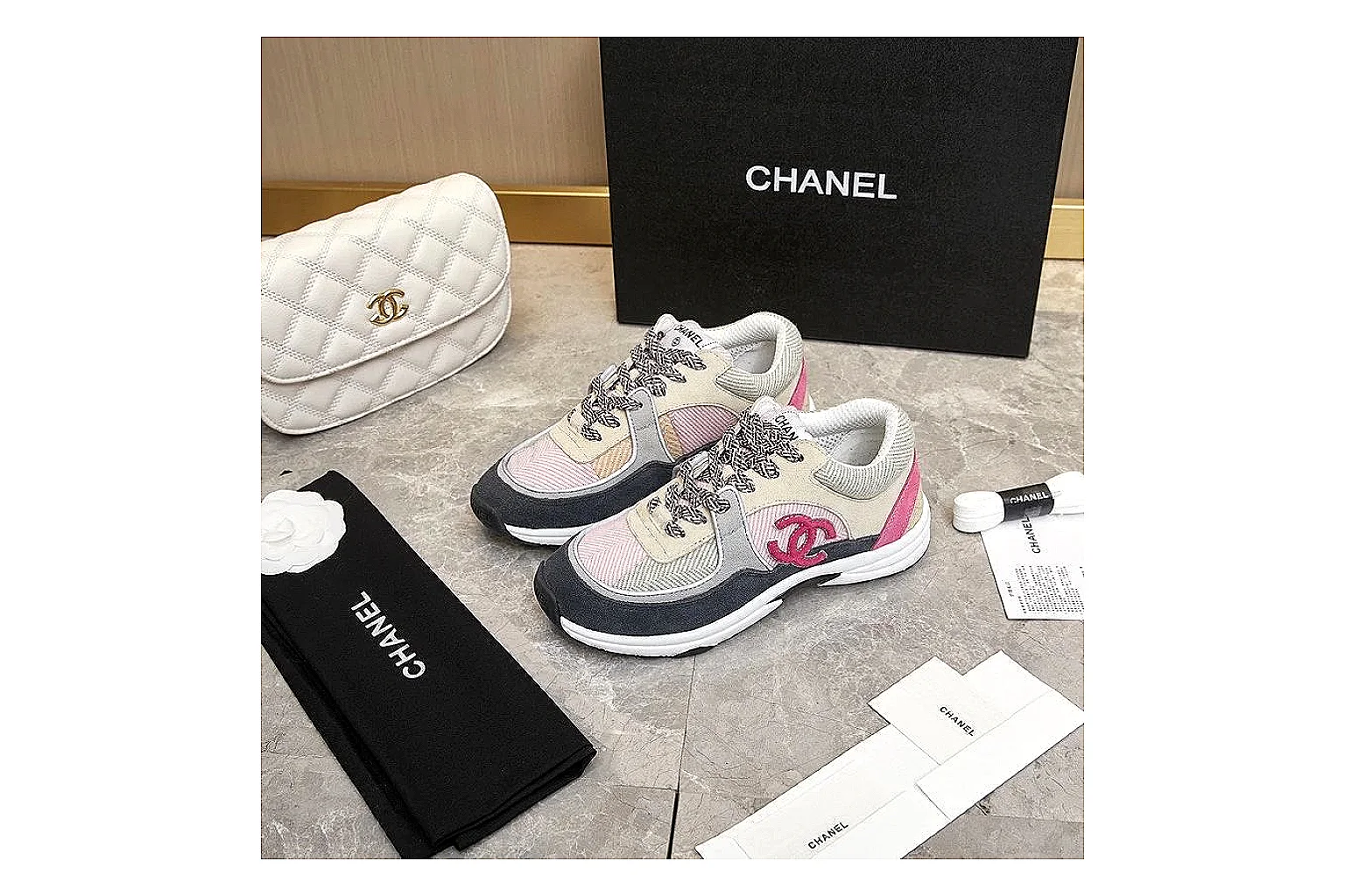 Kako Find List budget photos for Chanel Black Runner Sneaker thumbnail 2