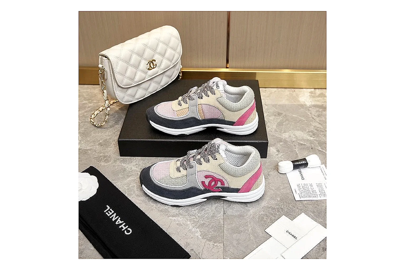 Kako Find List budget photos for Chanel Black Runner Sneaker thumbnail 4