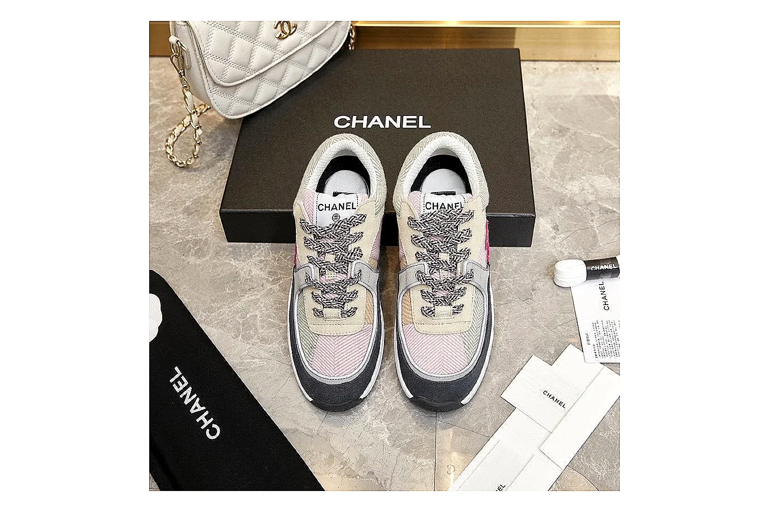 Kako Find List budget photos for Chanel Black Runner Sneaker thumbnail 6
