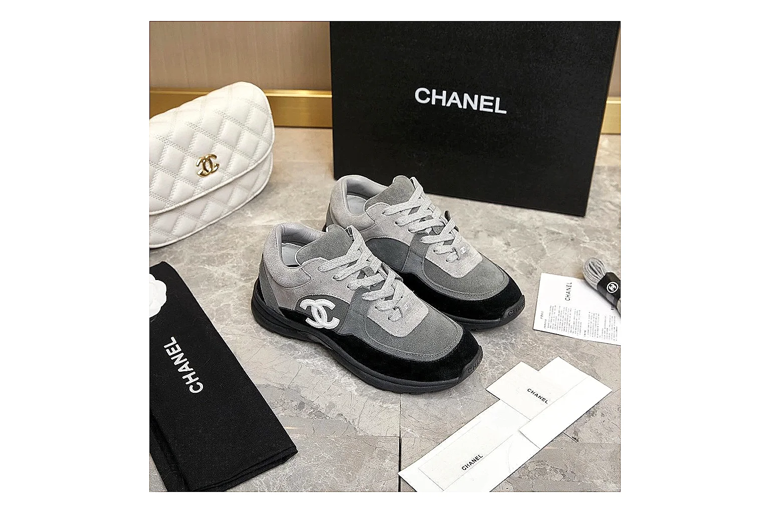 Kako Find List budget photos for Chanel Black Runner Sneaker thumbnail 3
