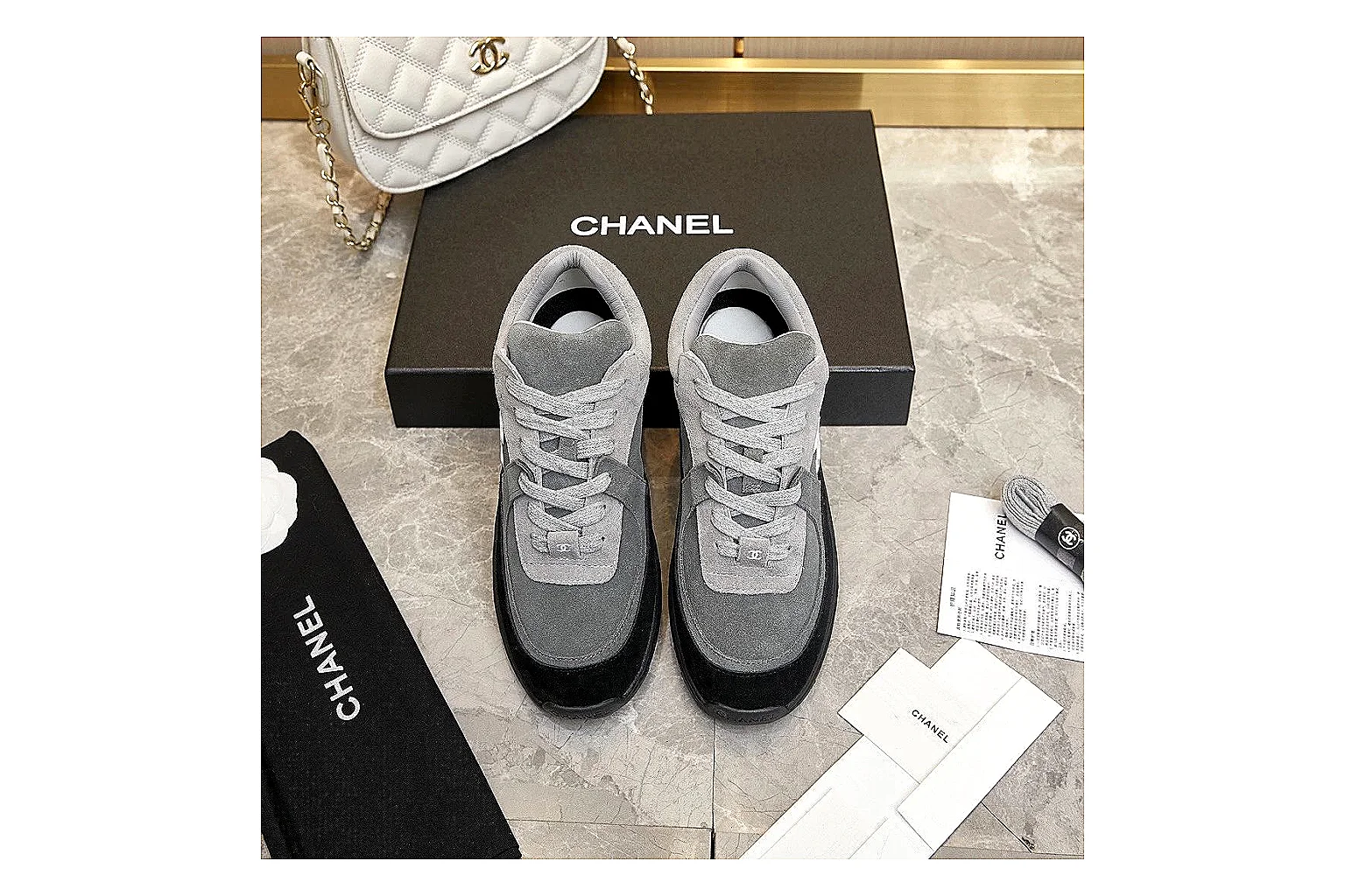 Kako Find List budget photos for Chanel Black Runner Sneaker thumbnail 6