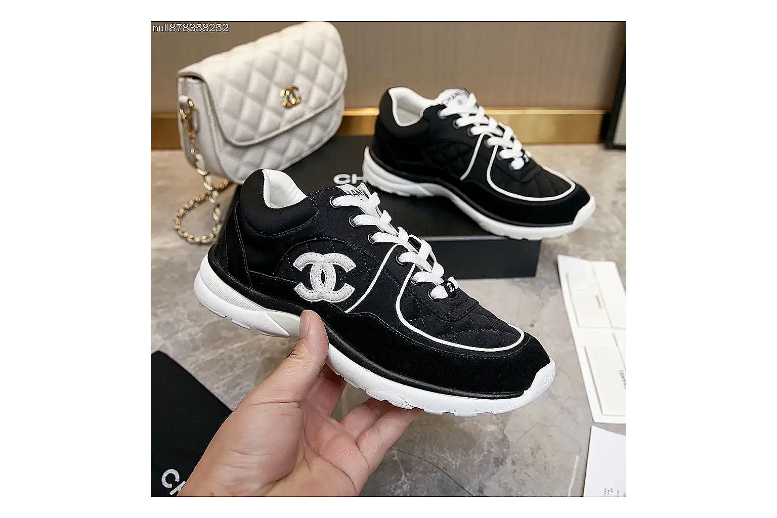 Kako Find List budget photos for Chanel Black Runner Sneaker thumbnail 5