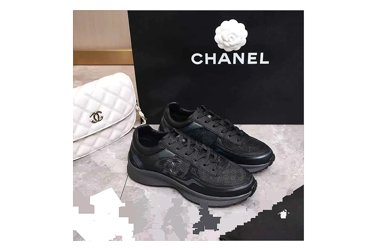 Kako Find List budget photos for Chanel Black Runner Sneaker thumbnail 2