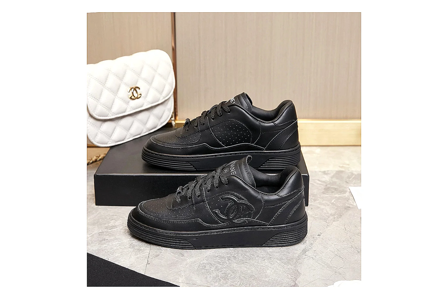 Kako Find List budget photos for Chanel Black Runner Sneaker thumbnail 4