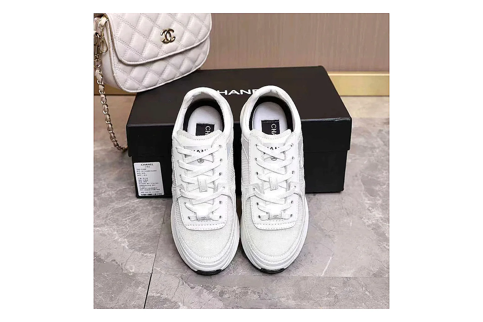 kakofindlist.com Chanel White Platform CC Runner 1059 White runner product image thumbnail 5