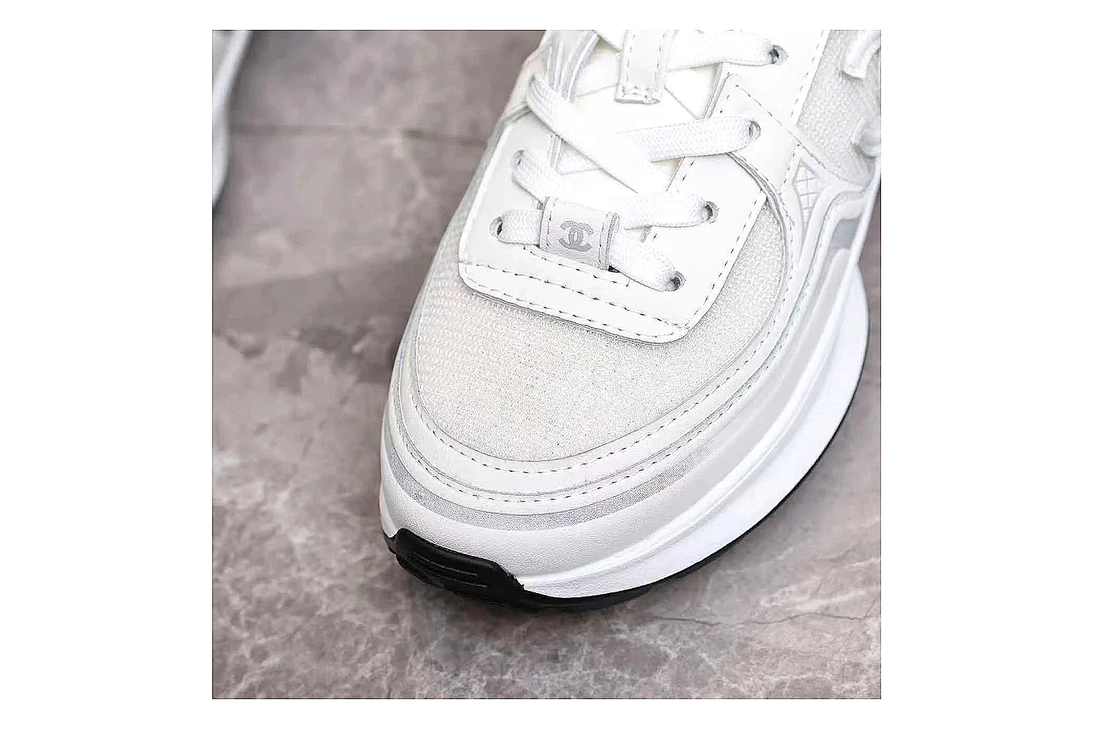 kakofindlist.com Chanel White Platform CC Runner 1059 White runner product image thumbnail 6