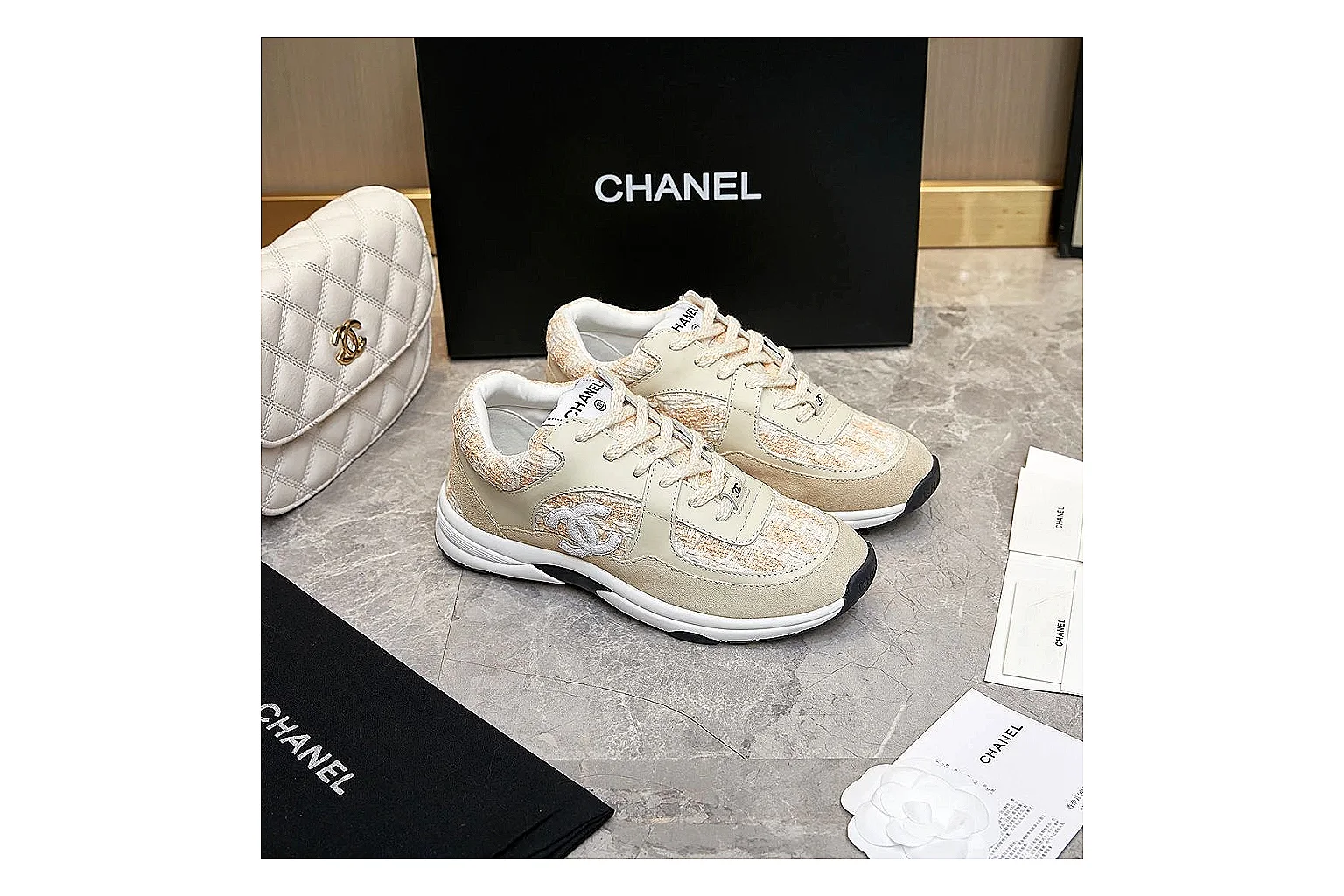 kakofindlist.com Chanel Beige CC Runner 2880 Beige runner product image thumbnail 2