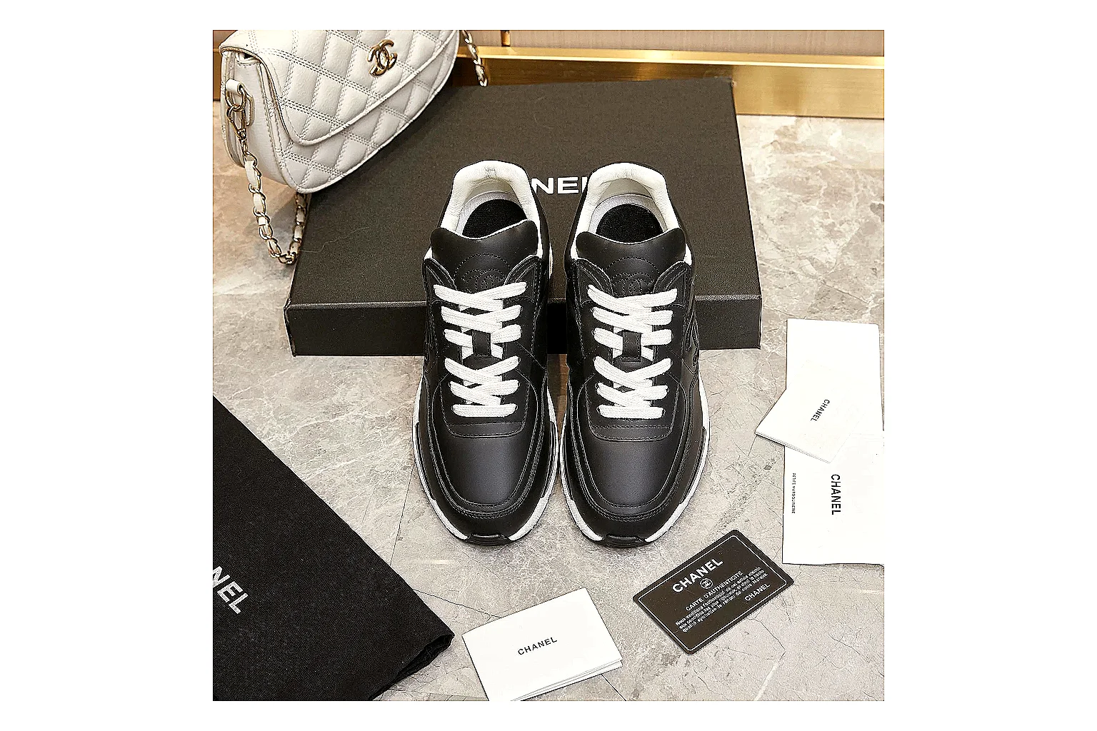 kakofindlist.com Chanel Black CC Runner 3705 Black runner product image thumbnail 6