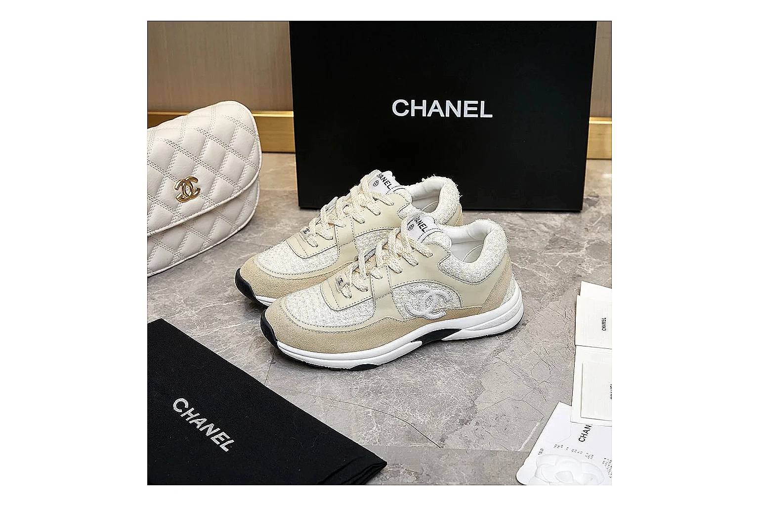 kakofindlist.com Chanel Cream CC Runner 2917 Cream runner product image thumbnail 3