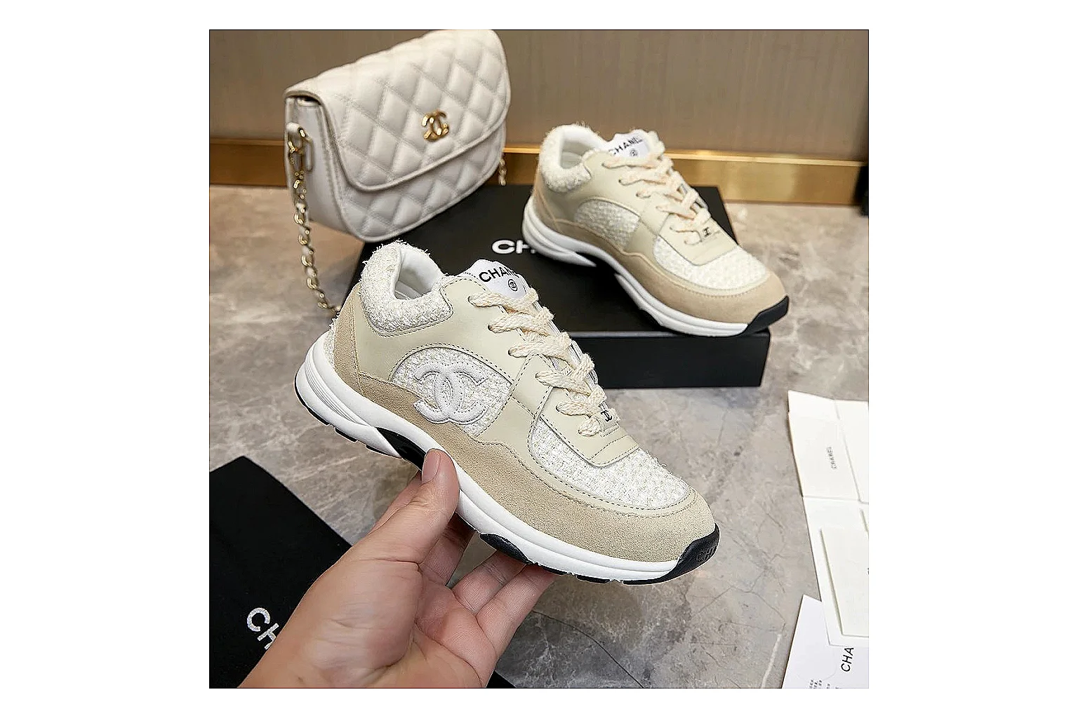 kakofindlist.com Chanel Cream CC Runner 2917 Cream runner product image thumbnail 4