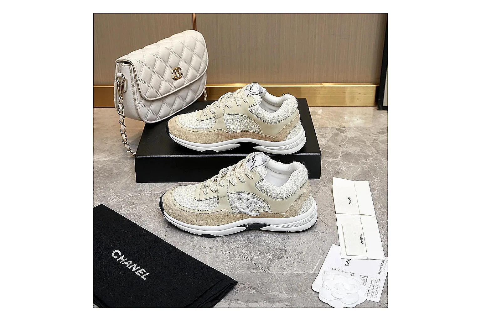kakofindlist.com Chanel Cream CC Runner 2917 Cream runner product image thumbnail 5