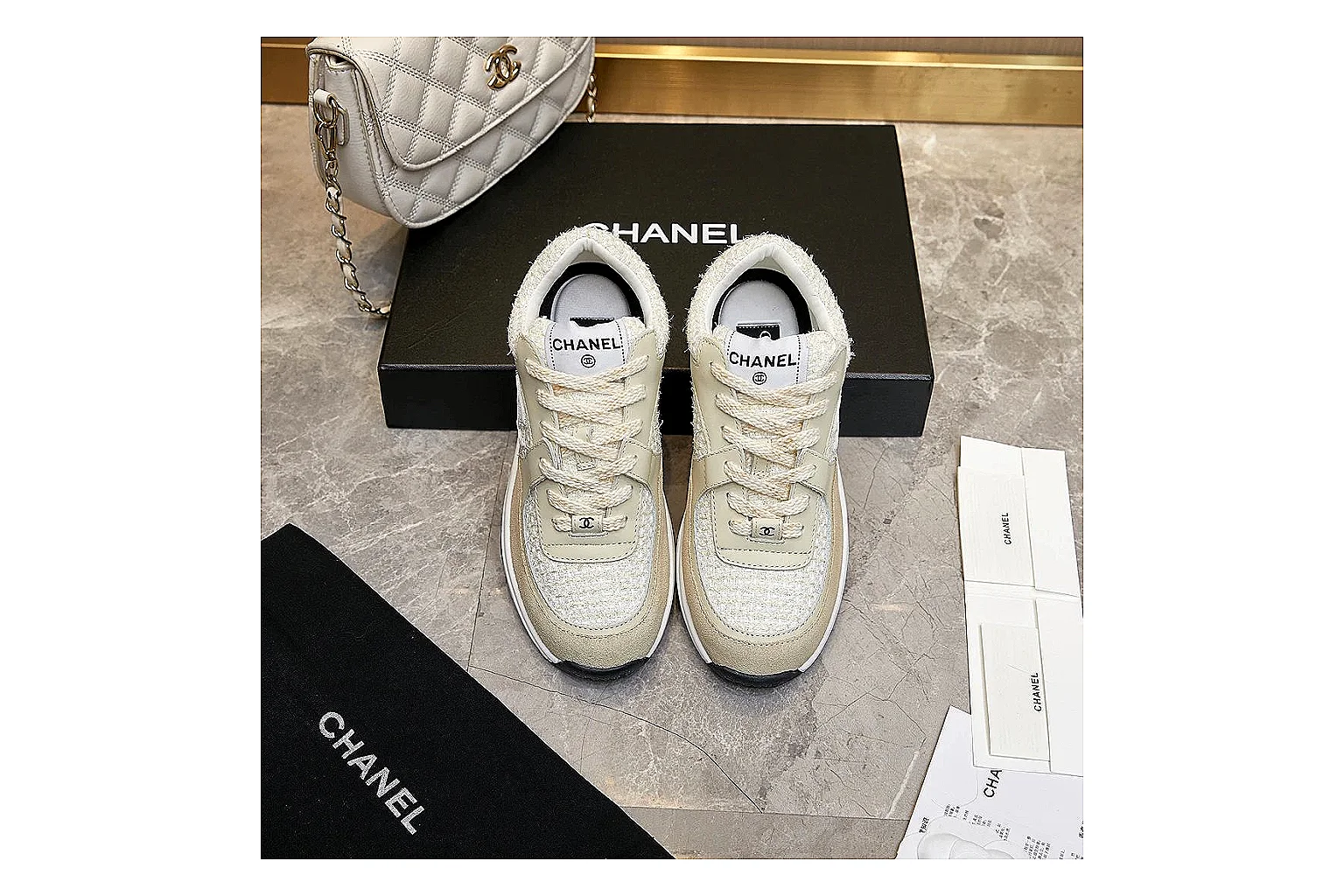 kakofindlist.com Chanel Cream CC Runner 2917 Cream runner product image thumbnail 6
