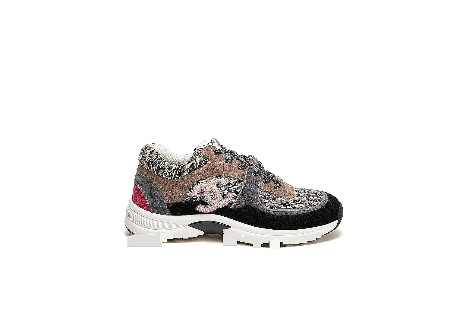kakofindlist.com Chanel Grey Pink CC Runner 2853 Grey Pink runner product image