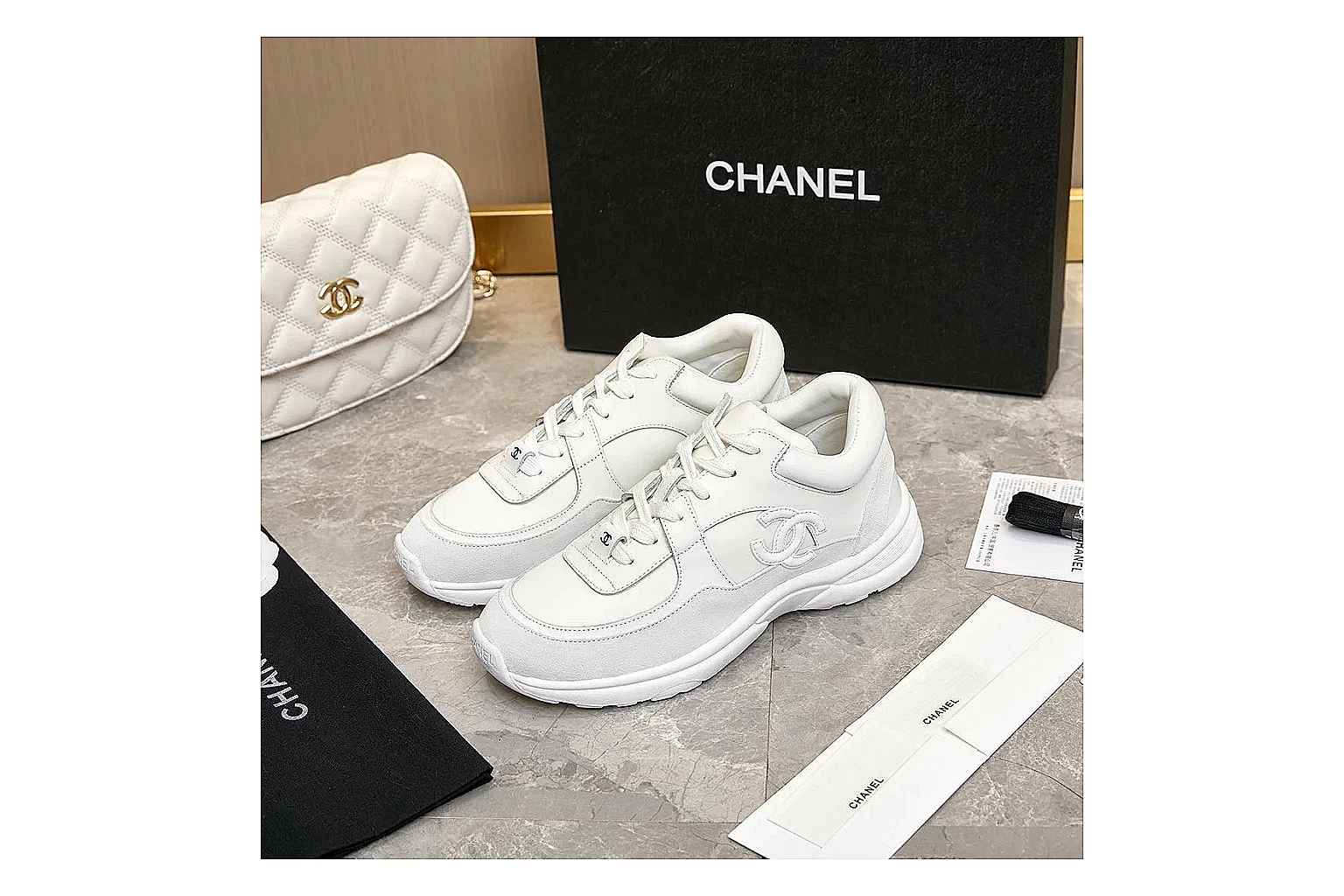 kakofindlist.com Chanel White Tonal CC Runner 2766 White Tonal runner product image thumbnail 3