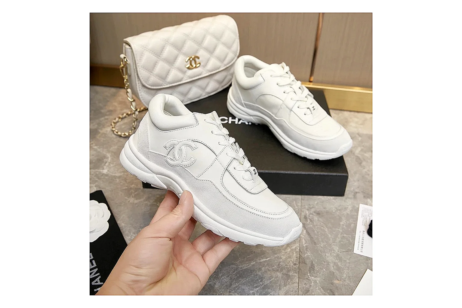 kakofindlist.com Chanel White Tonal CC Runner 2766 White Tonal runner product image thumbnail 6