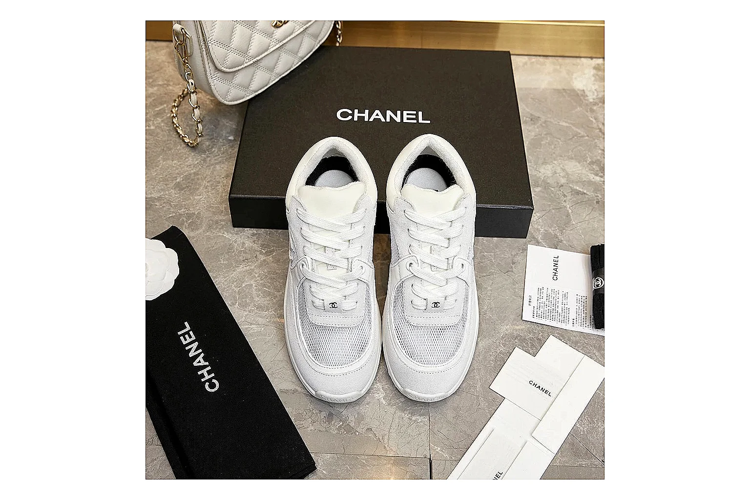 kakofindlist.com Chanel White CC Runner 2774 White runner product image thumbnail 6