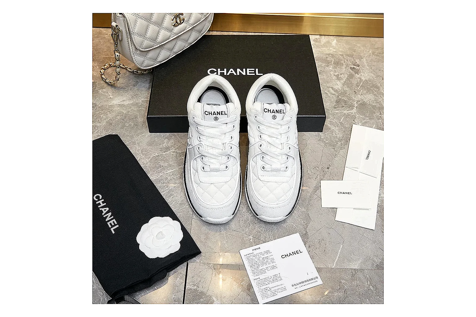 kakofindlist.com Chanel White CC Runner 2873 White runner product image thumbnail 6