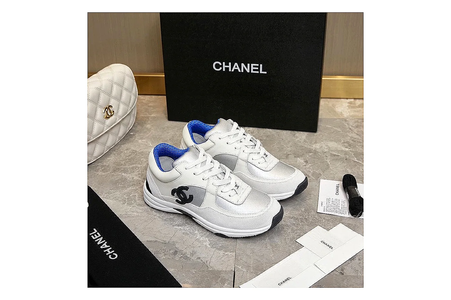 Kako Find List budget photos for Chanel Gray Runner Sneaker thumbnail 3