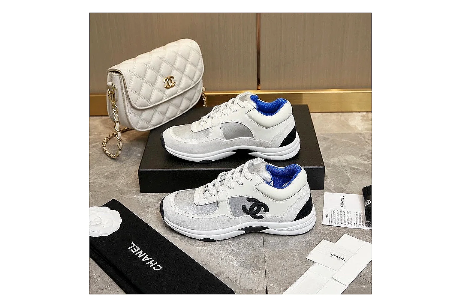 Kako Find List budget photos for Chanel Gray Runner Sneaker thumbnail 5