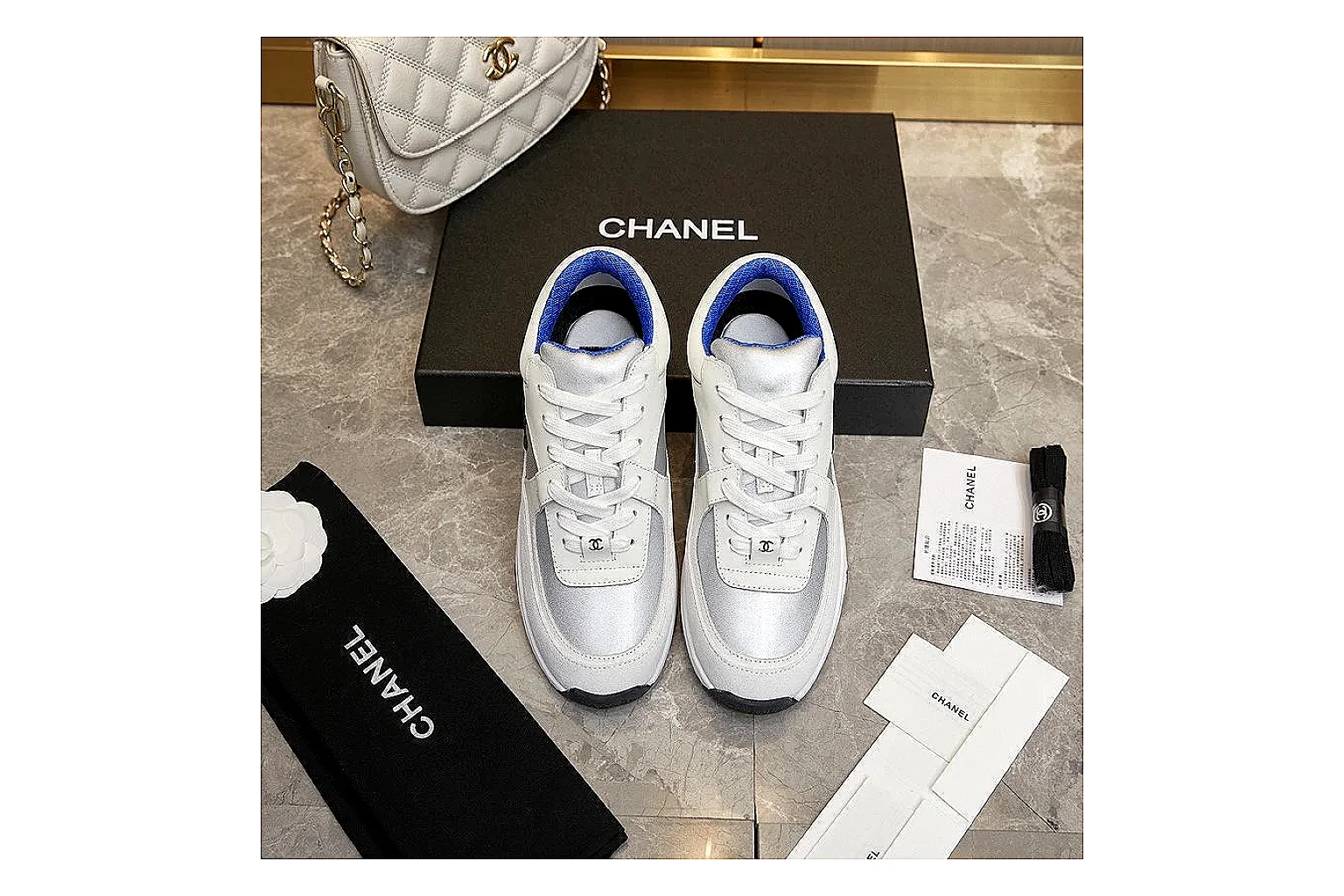 Kako Find List budget photos for Chanel Gray Runner Sneaker thumbnail 6
