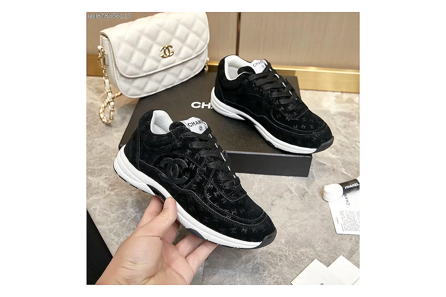 Kako Find List budget photos for Chanel White Runner Sneaker thumbnail 5