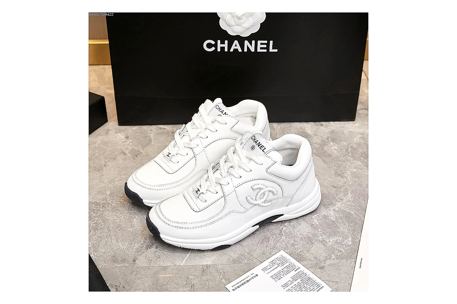 Kako Find List budget photos for Chanel White Runner Sneaker thumbnail 4