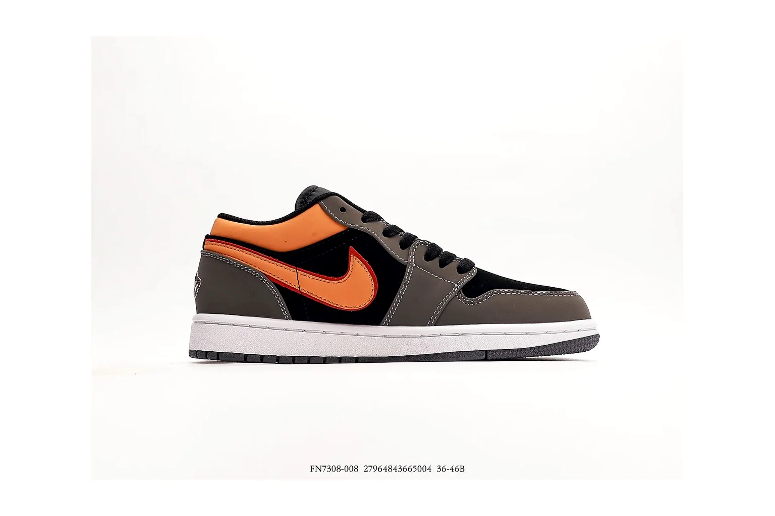Jordan Air Jordan 1 Low Black Orange retro basketball low six photo view thumbnail 2