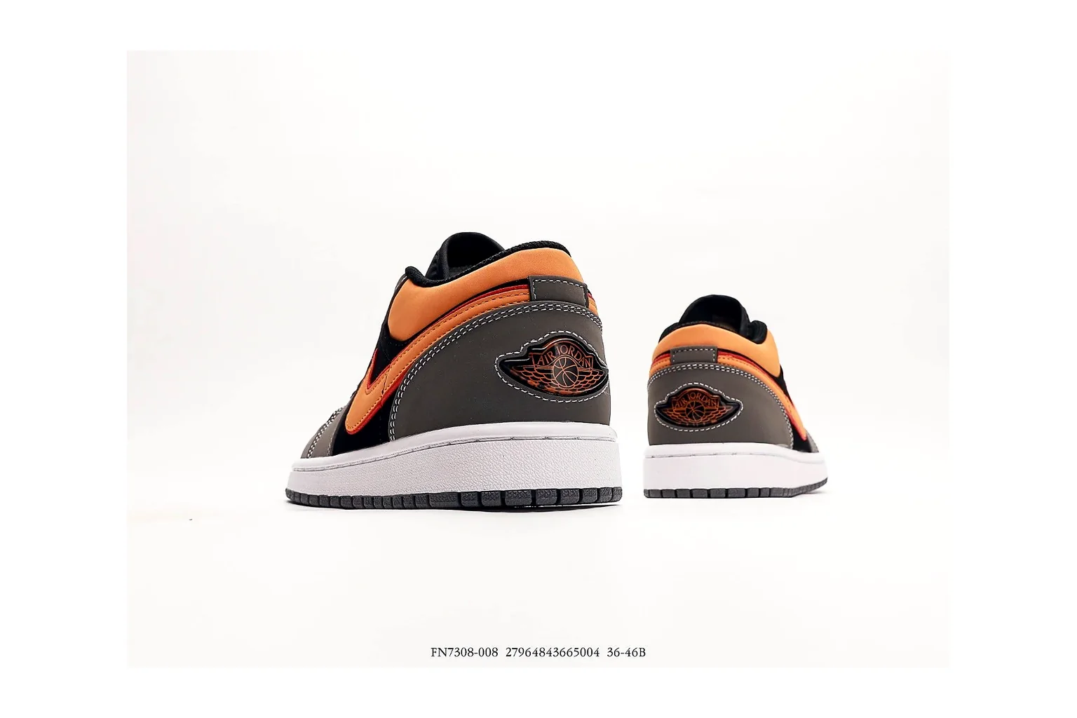 Jordan Air Jordan 1 Low Black Orange retro basketball low six photo view thumbnail 5