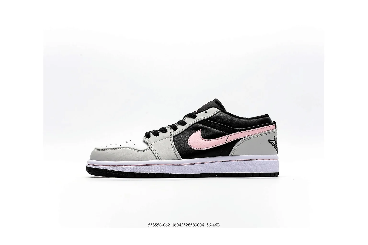 Jordan Air Jordan 1 Low Black Pink retro basketball low six photo view