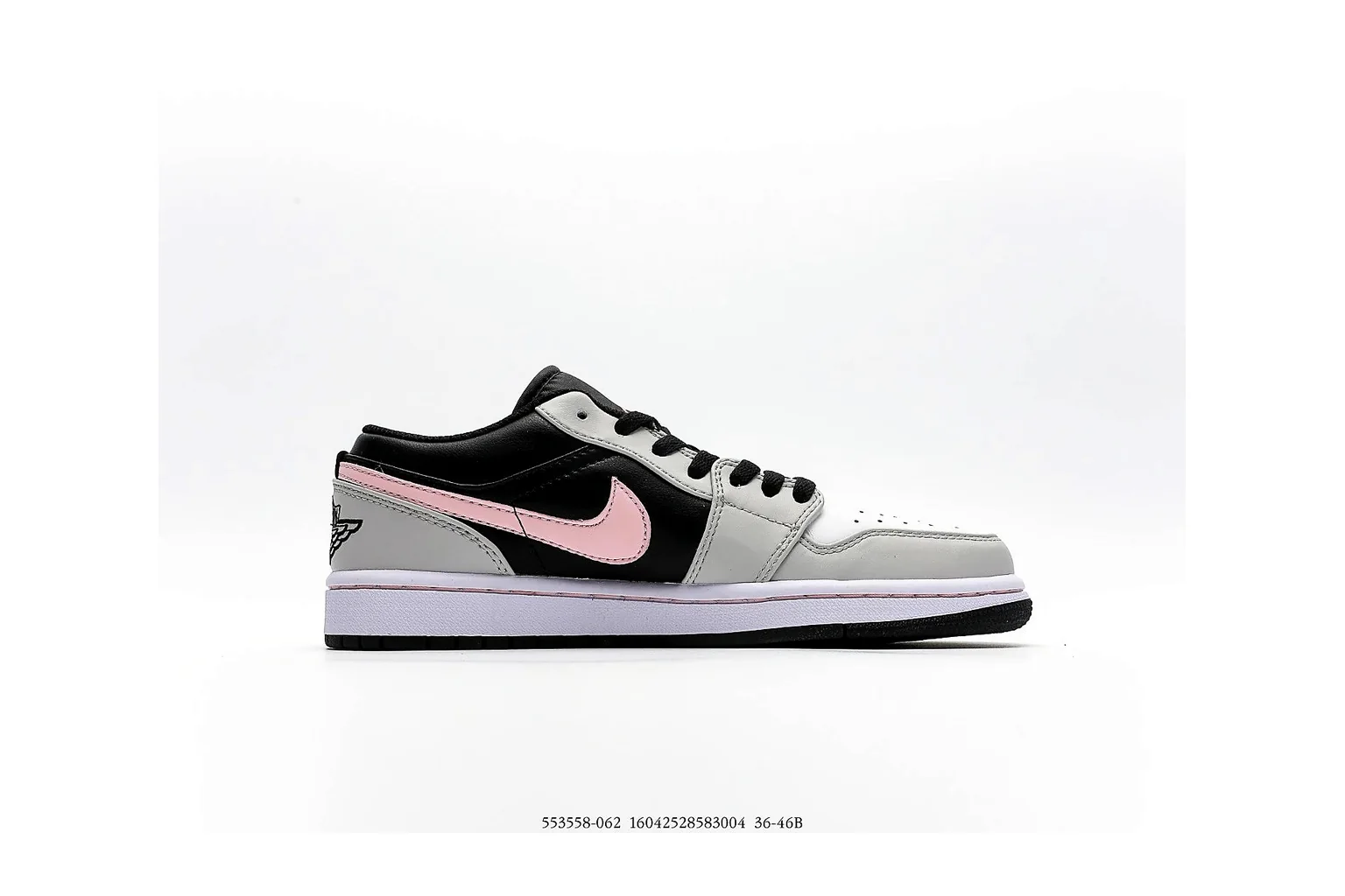 Jordan Air Jordan 1 Low Black Pink retro basketball low six photo view thumbnail 2