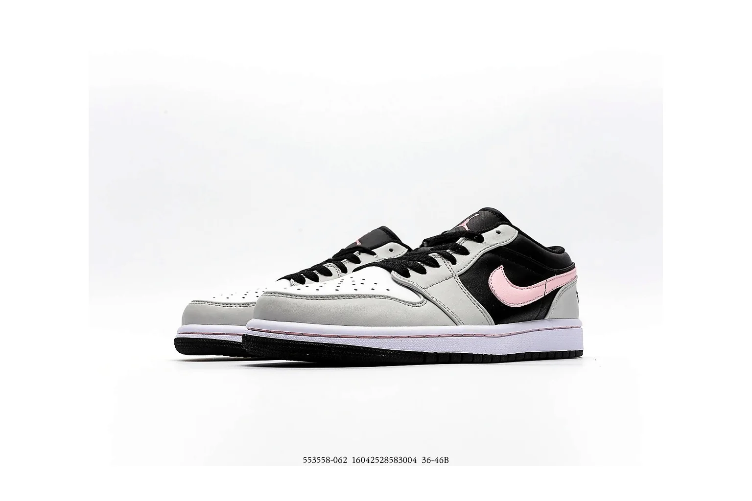 Jordan Air Jordan 1 Low Black Pink retro basketball low six photo view thumbnail 4