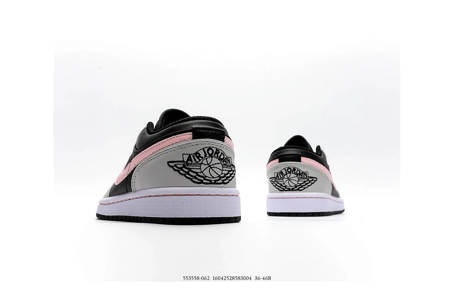 Jordan Air Jordan 1 Low Black Pink retro basketball low six photo view thumbnail 5