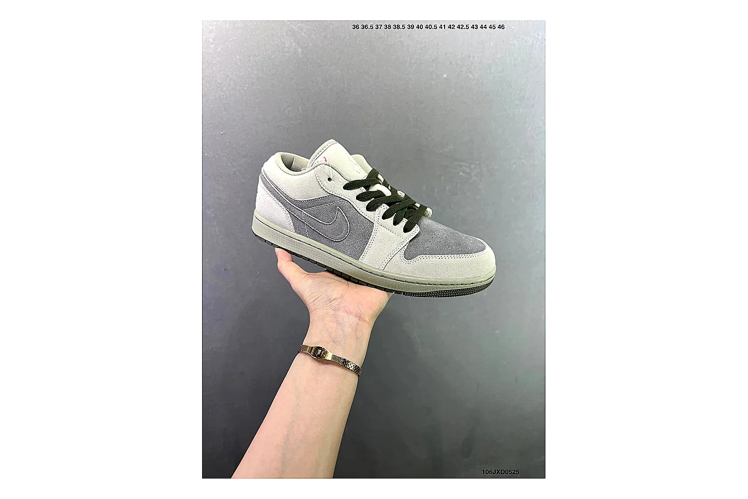 Jordan AJ1 Low Neutral Grey white and grey sneaker shown as a value find thumbnail 2