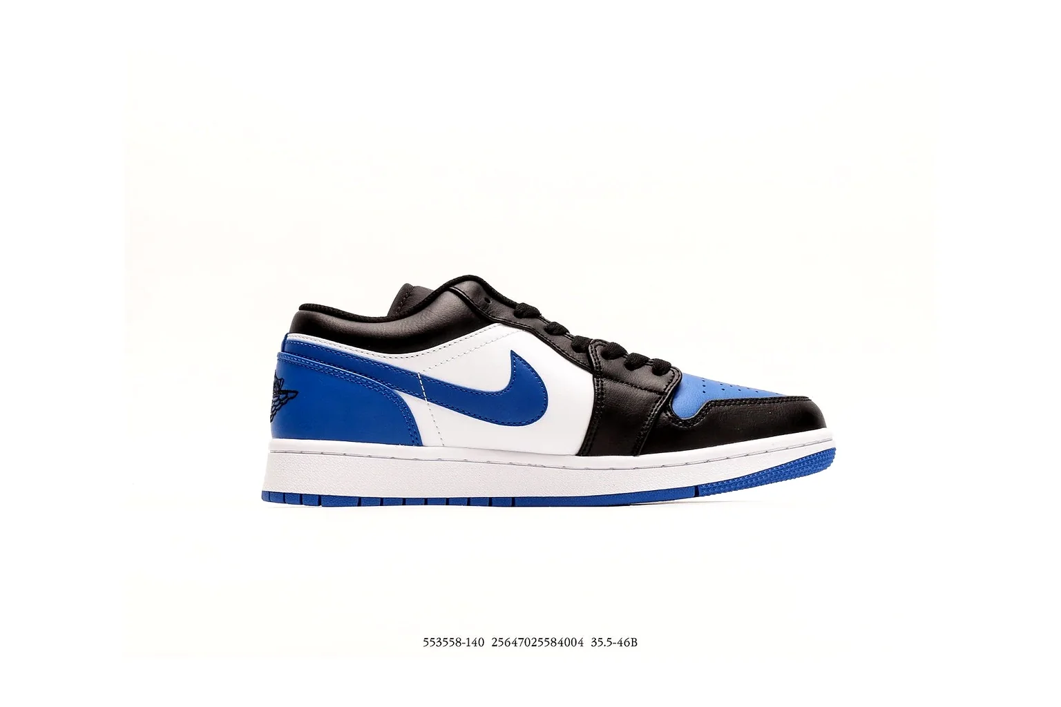 Jordan Air Jordan 1 Low Black Royal Blue retro basketball low six photo view thumbnail 2