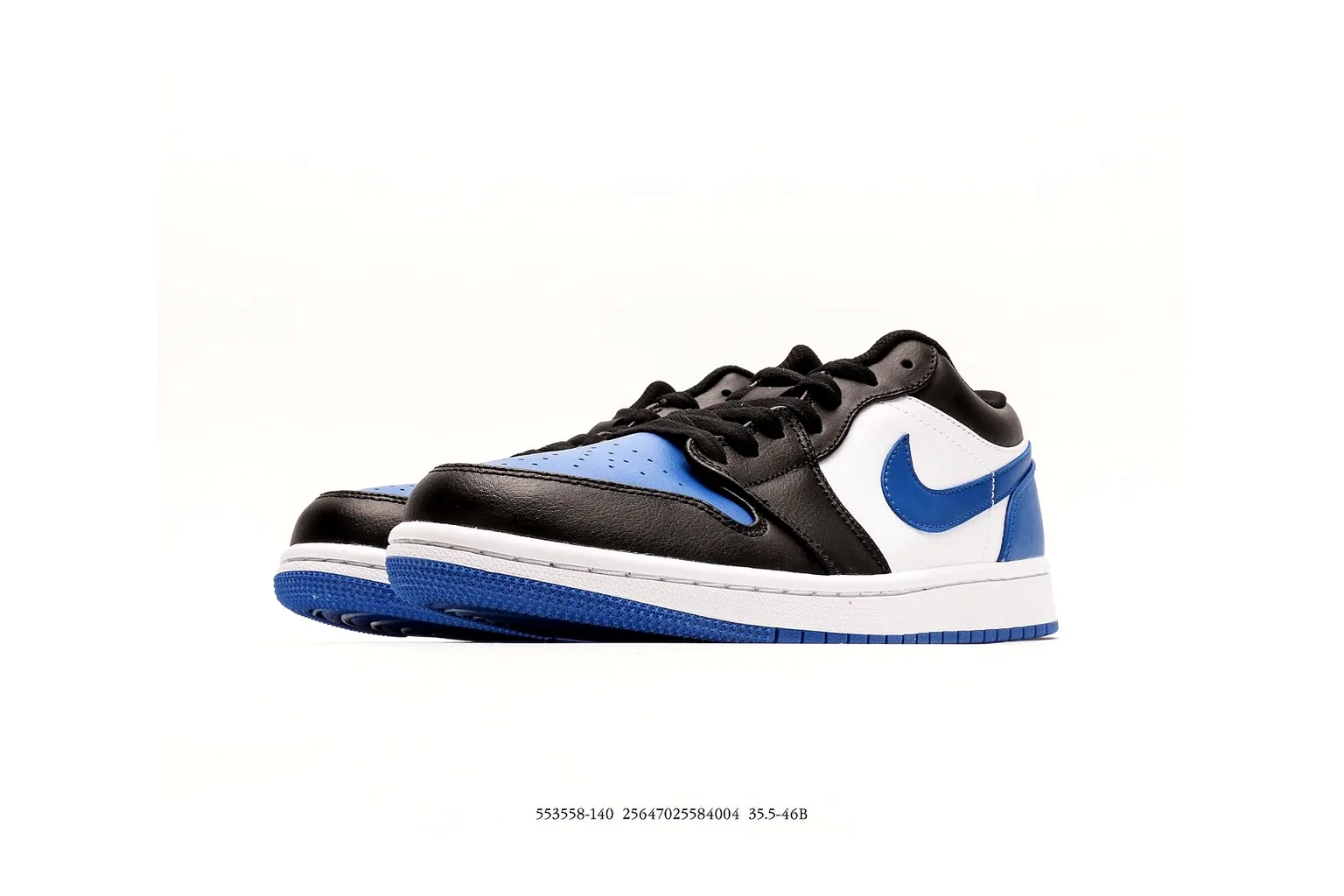 Jordan Air Jordan 1 Low Black Royal Blue retro basketball low six photo view thumbnail 4