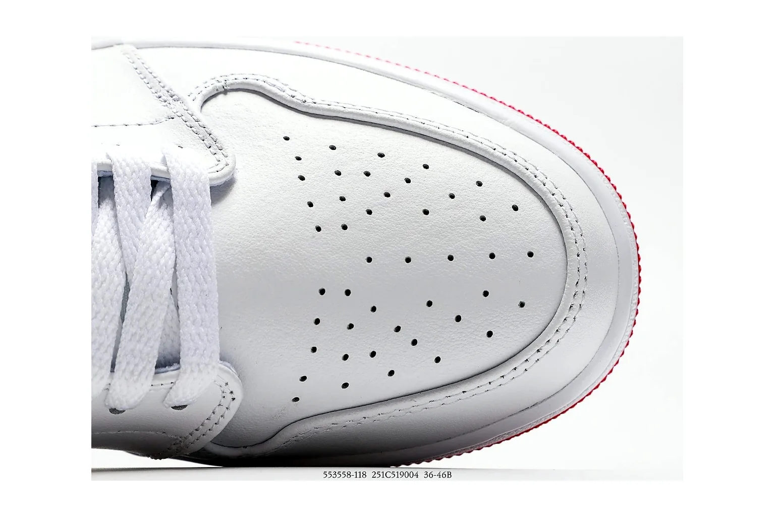 Jordan Air Jordan 1 Low White Red retro basketball low six photo view thumbnail 6