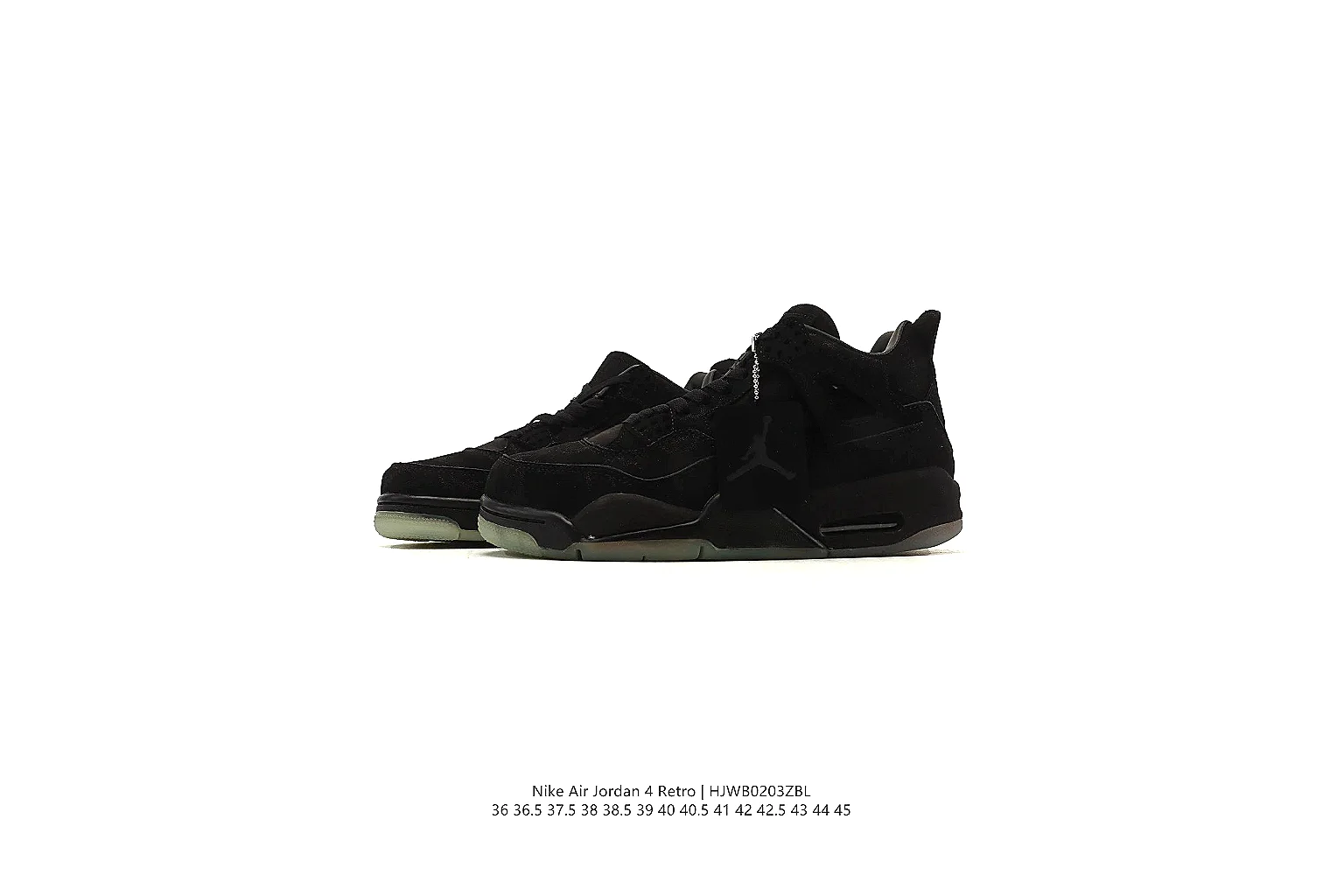 kakofindlist.com Air Jordan Black Jordan 4 0354 Black mid-top product image thumbnail 2