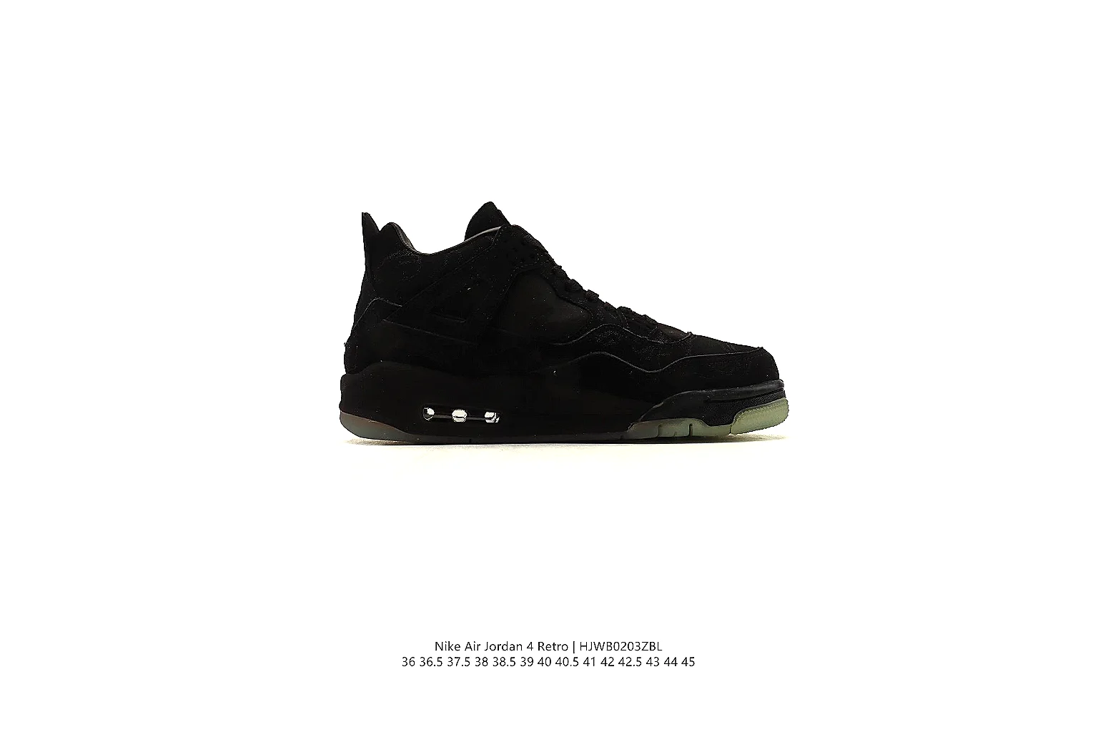 kakofindlist.com Air Jordan Black Jordan 4 0354 Black mid-top product image thumbnail 3