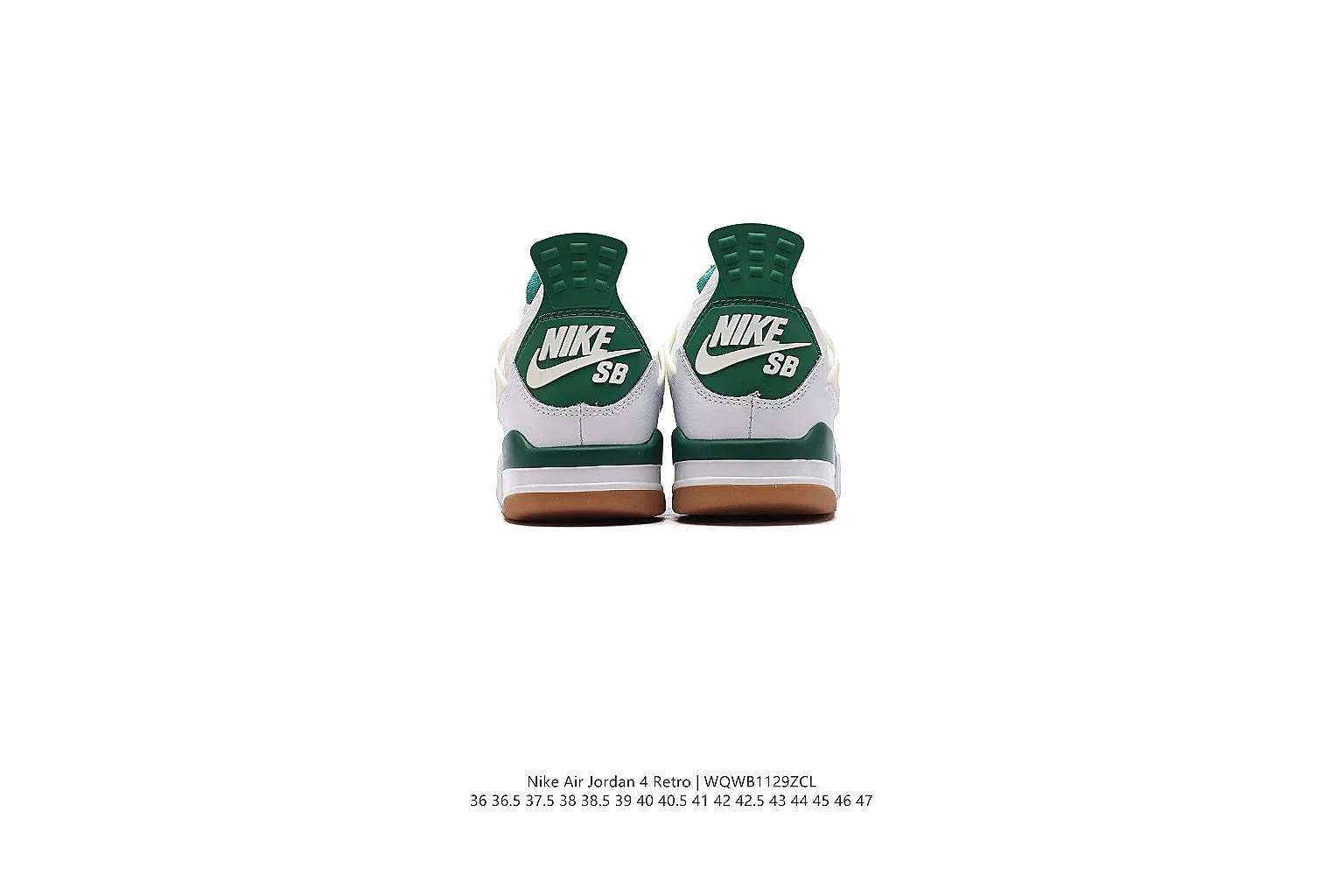 kakofindlist.com Air Jordan White Green Jordan 4 0335 White Green mid-top product image thumbnail 5