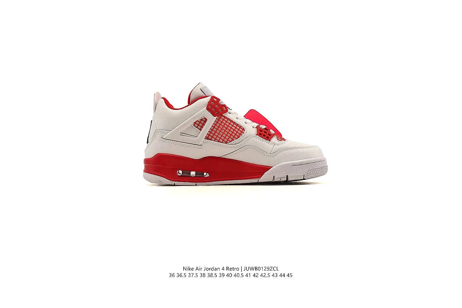 kakofindlist.com Air Jordan White Red Jordan 4 0300 White Red mid-top product image thumbnail 3